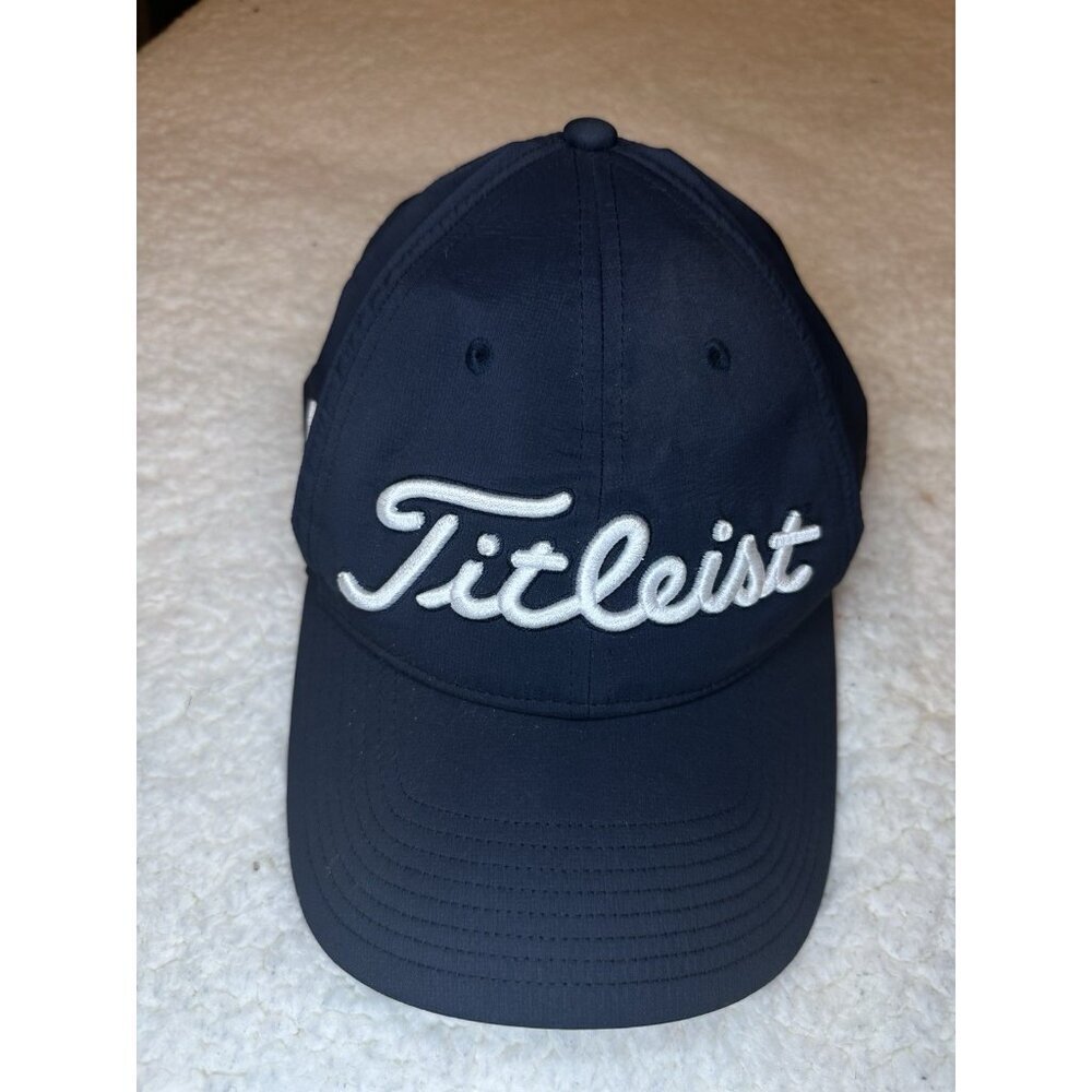Titleist Golf Hat Cap Strap Back Blue Pro V1 Mens FJ Script Embroidery